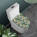 Tropical Palm Leaf And Toucan Print Toilet Lid Cover