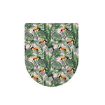Tropical Palm Leaf And Toucan Print Toilet Lid Cover