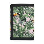 Tropical Palm Leaf And Toucan Print Trifold Wallet