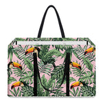 Tropical Palm Leaf And Toucan Print Utility Tote Bag