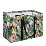 Tropical Palm Leaf And Toucan Print Utility Tote Bag