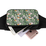 Tropical Palm Leaf And Toucan Print Waist Bag