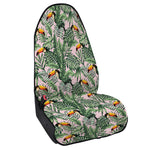 Tropical Palm Leaf And Toucan Print Waterproof Car Seat Cover