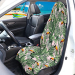 Tropical Palm Leaf And Toucan Print Waterproof Car Seat Cover