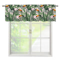 Tropical Palm Leaf And Toucan Print Window Valance