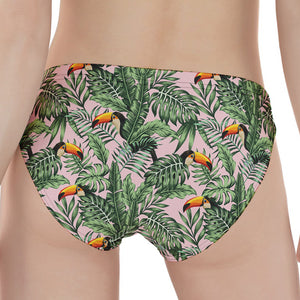 Tropical Palm Leaf And Toucan Print Women's Panties