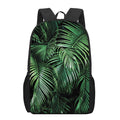 Tropical Palm Leaf Print 17 Inch Backpack