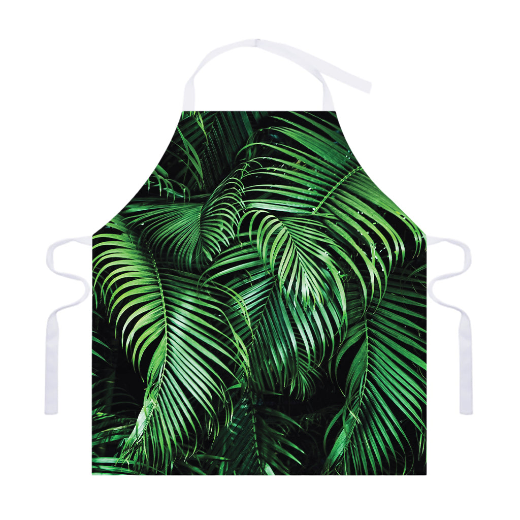 Tropical Palm Leaf Print Adjustable Apron