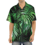 Tropical Palm Leaf Print Aloha Shirt