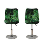 Tropical Palm Leaf Print Bar Stool Covers