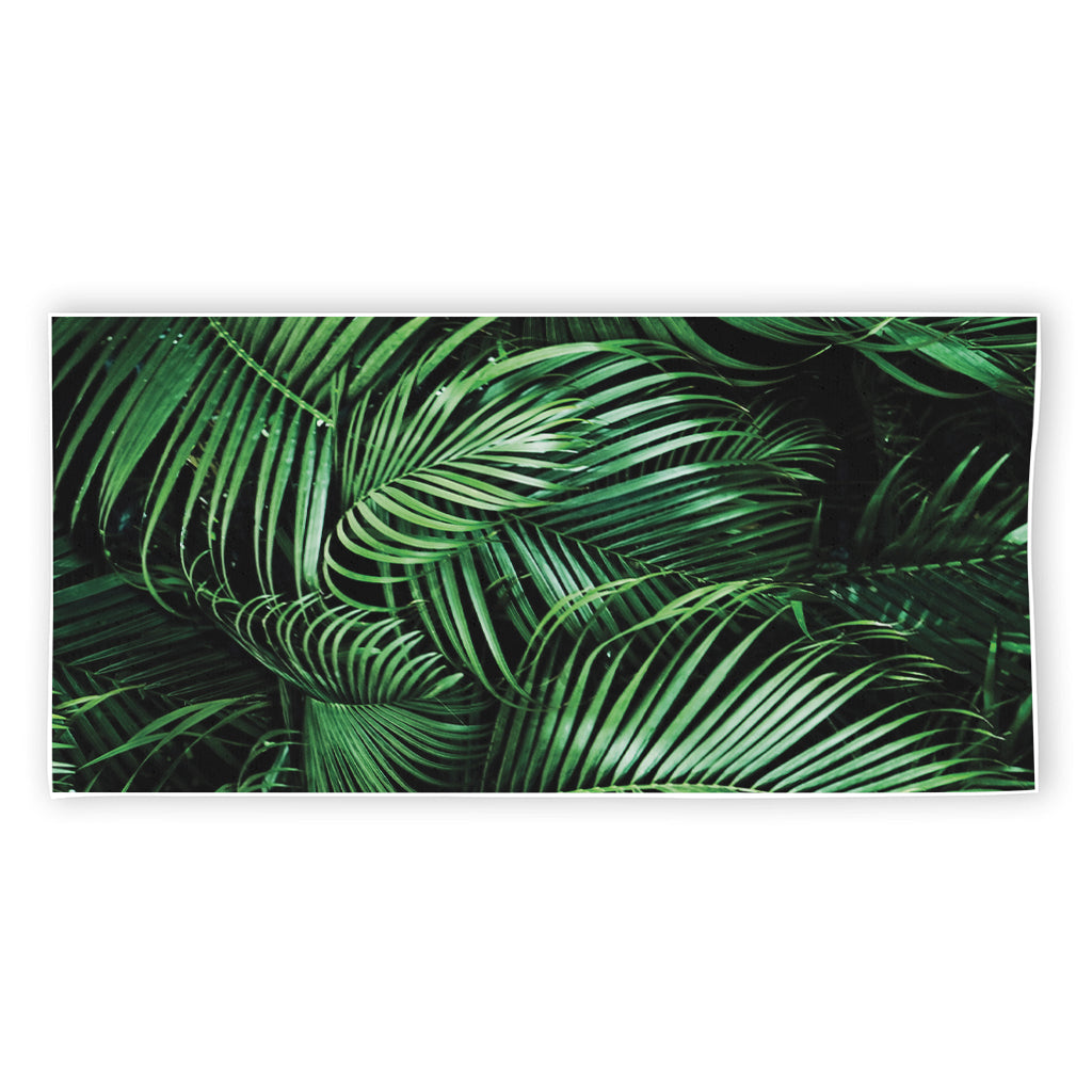 Tropical Palm Leaf Print Beach Towel