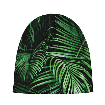 Tropical Palm Leaf Print Beanie