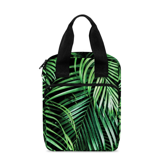 Tropical Palm Leaf Print Bible Tote Bag