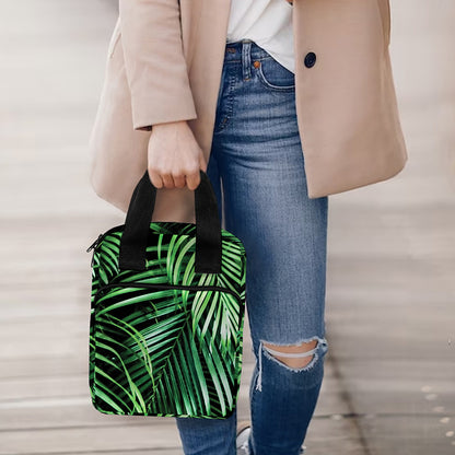 Tropical Palm Leaf Print Bible Tote Bag