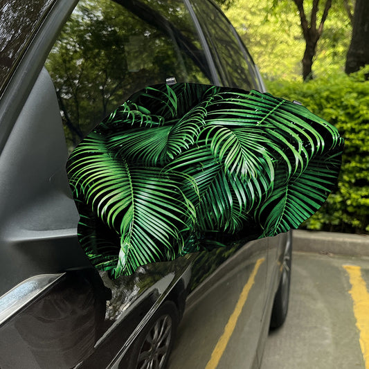 Tropical Palm Leaf Print Car Side Mirror Covers