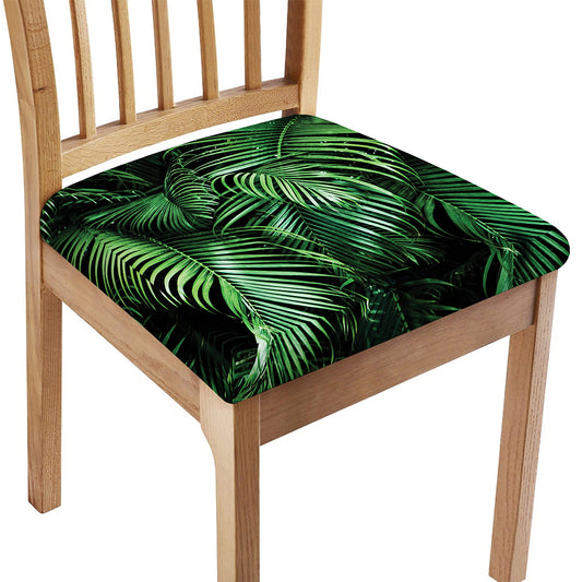 Tropical Palm Leaf Print Chair Cushion Cover