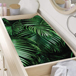 Tropical Palm Leaf Print Changing Pad Cover
