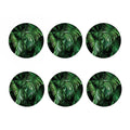 Tropical Palm Leaf Print Coaster Set