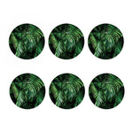 Tropical Palm Leaf Print Coaster Set