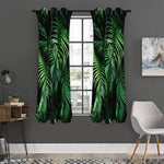 Tropical Palm Leaf Print Curtain