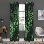 Tropical Palm Leaf Print Curtain