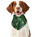 Tropical Palm Leaf Print Dog Bandana
