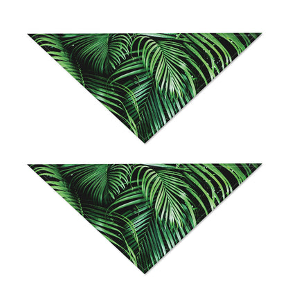 Tropical Palm Leaf Print Dog Bandana