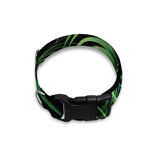 Tropical Palm Leaf Print Dog Collar