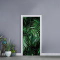 Tropical Palm Leaf Print Door Sticker