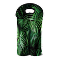 Tropical Palm Leaf Print Double Neoprene Wine Tote