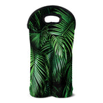 Tropical Palm Leaf Print Double Neoprene Wine Tote