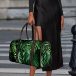 Tropical Palm Leaf Print Duffle Bag