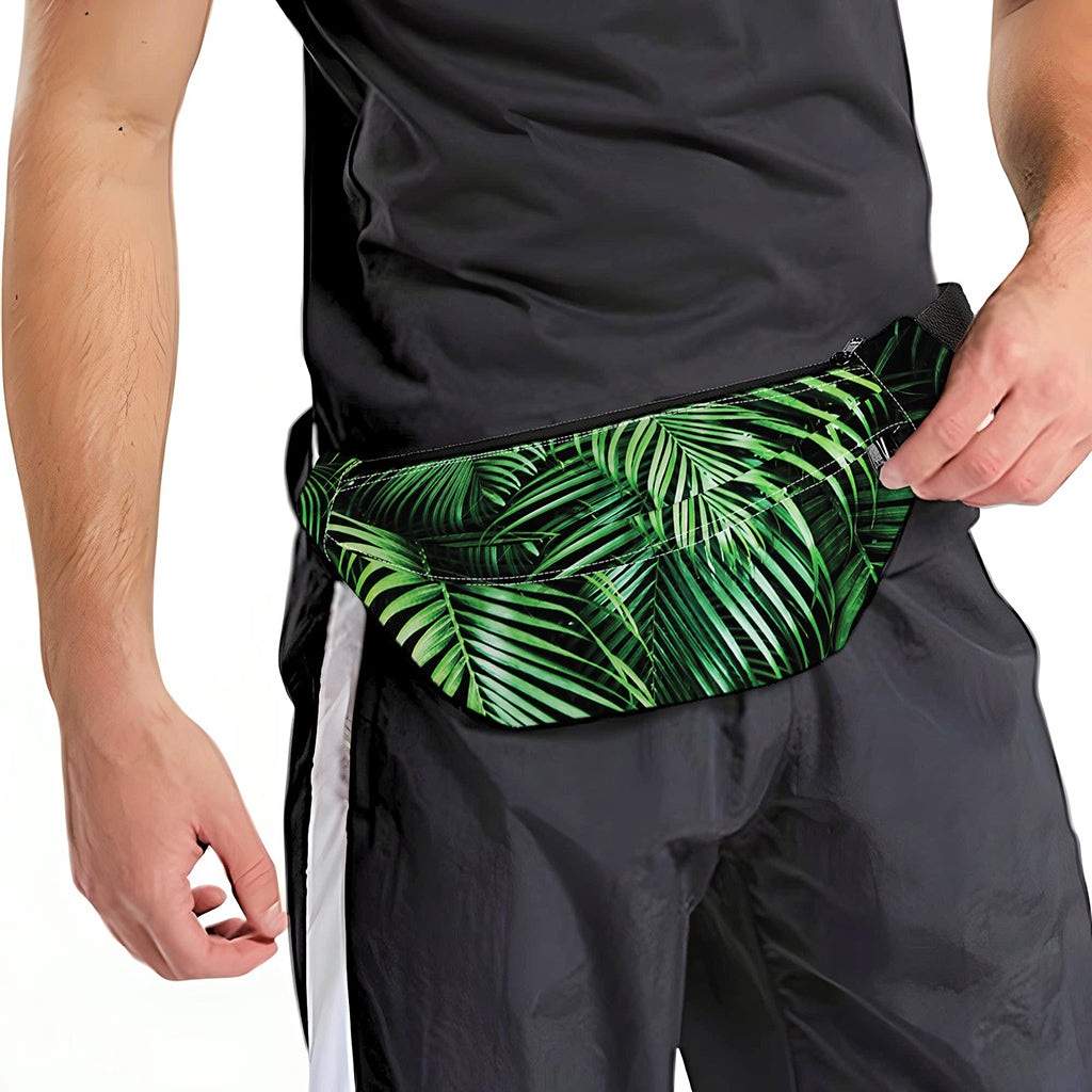 Tropical Palm Leaf Print Fanny Pack