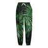 Tropical Palm Leaf Print Fleece Lined Knit Pants