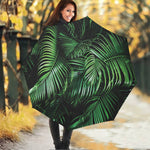 Tropical Palm Leaf Print Foldable Umbrella