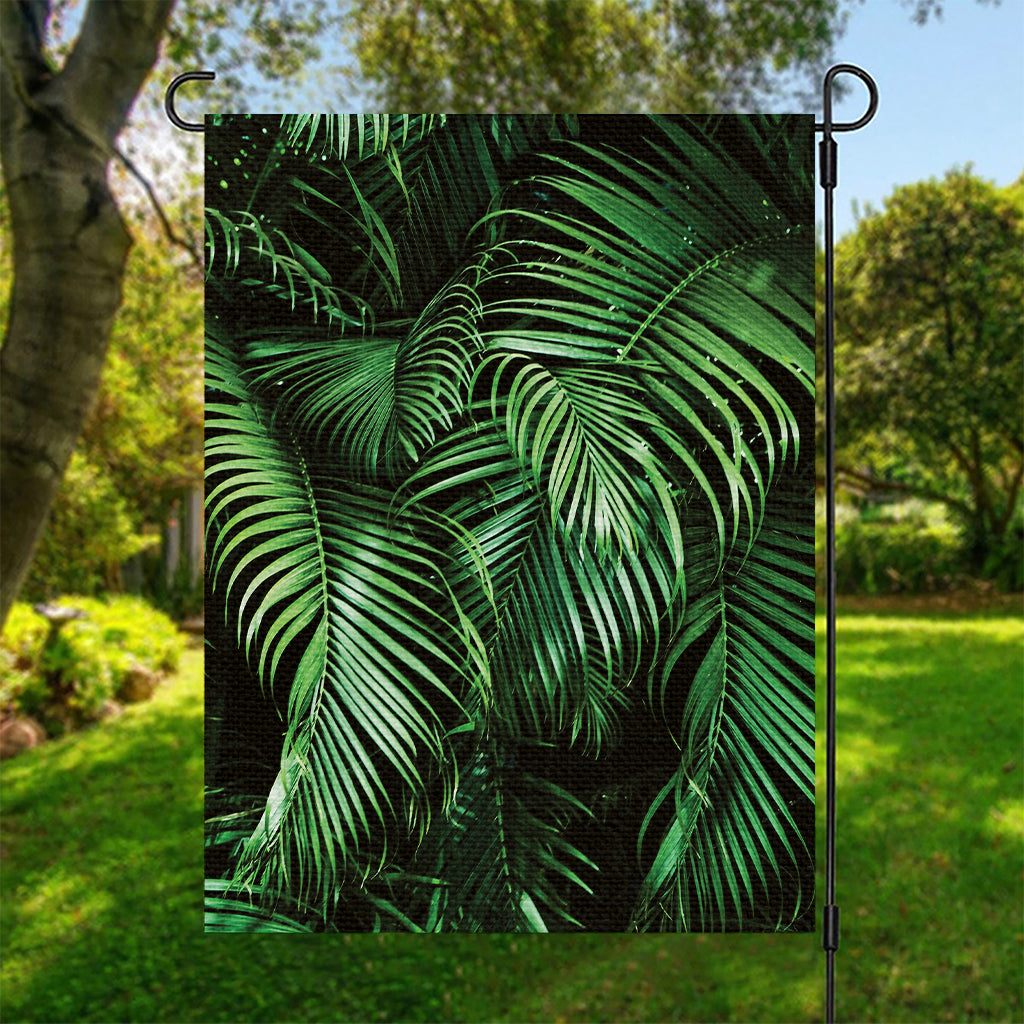 Tropical Palm Leaf Print Garden Flag