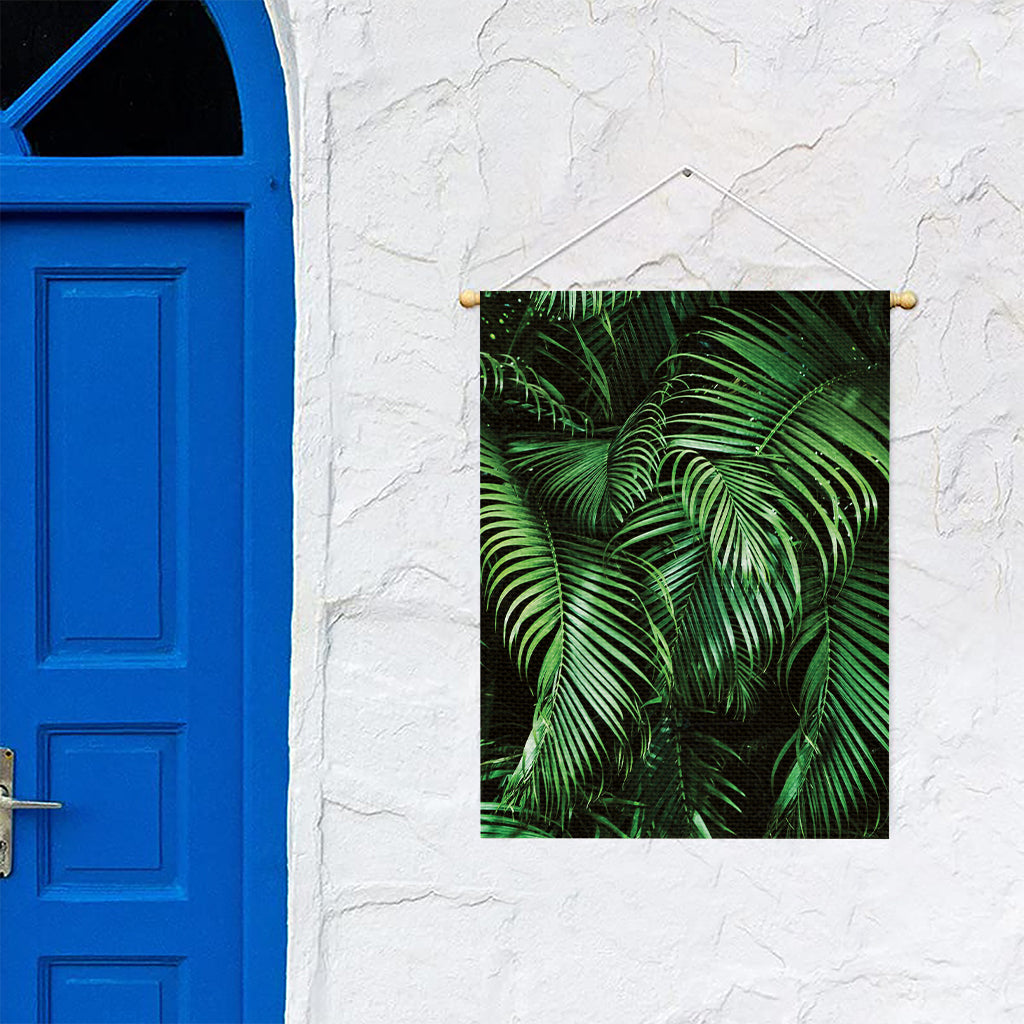 Tropical Palm Leaf Print Garden Flag