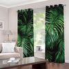 Tropical Palm Leaf Print Grommet Curtains
