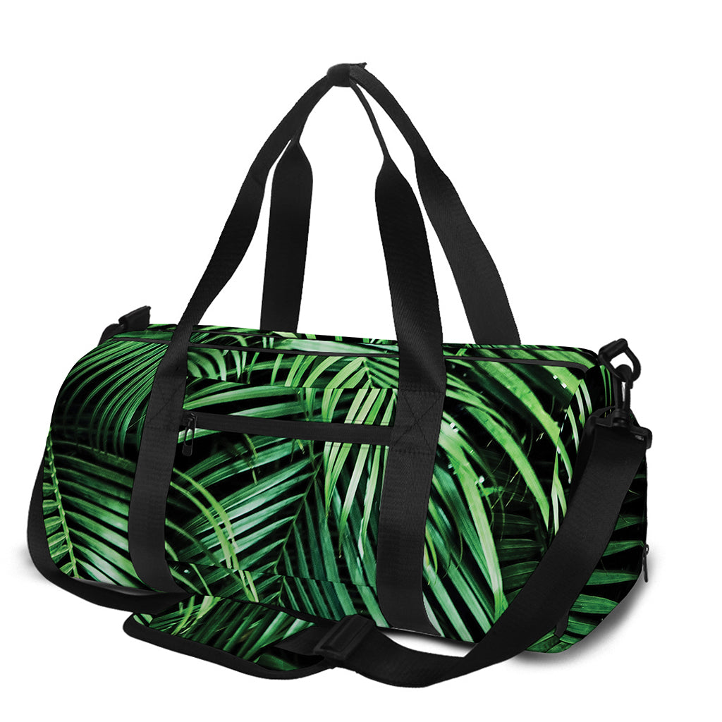 Tropical Palm Leaf Print Gym Bag