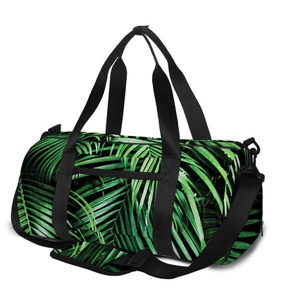Tropical Palm Leaf Print Gym Bag