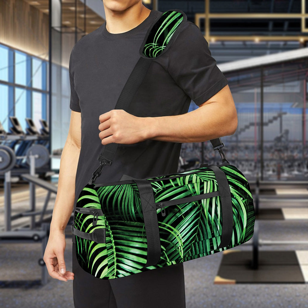 Tropical Palm Leaf Print Gym Bag