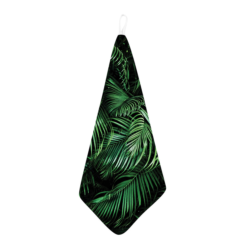 Tropical Palm Leaf Print Hand Towel