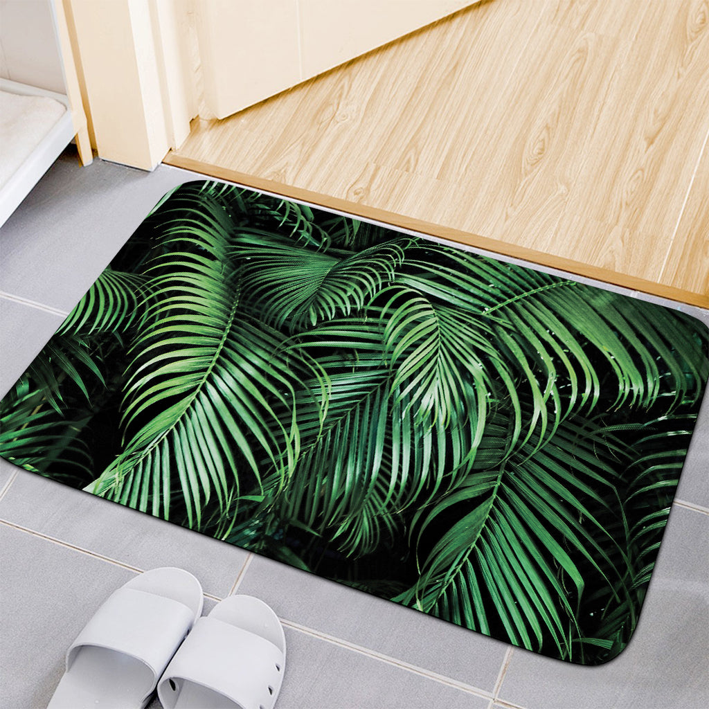 Tropical Palm Leaf Print Indoor Door Mat