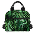 Tropical Palm Leaf Print Insulated Lunch Bag