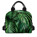 Tropical Palm Leaf Print Insulated Lunch Bag