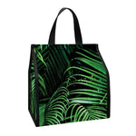 Tropical Palm Leaf Print Insulated Lunch Tote