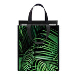Tropical Palm Leaf Print Insulated Lunch Tote