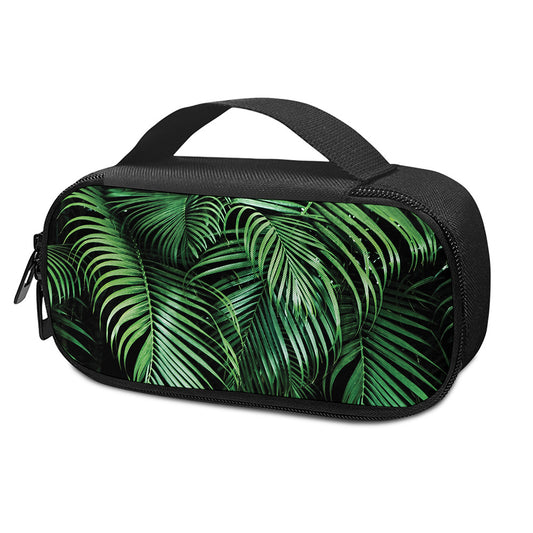 Tropical Palm Leaf Print Insulin Cooler Travel Case