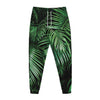 Tropical Palm Leaf Print Jogger Pants