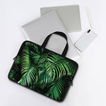 Tropical Palm Leaf Print Laptop Sleeve With Handle
